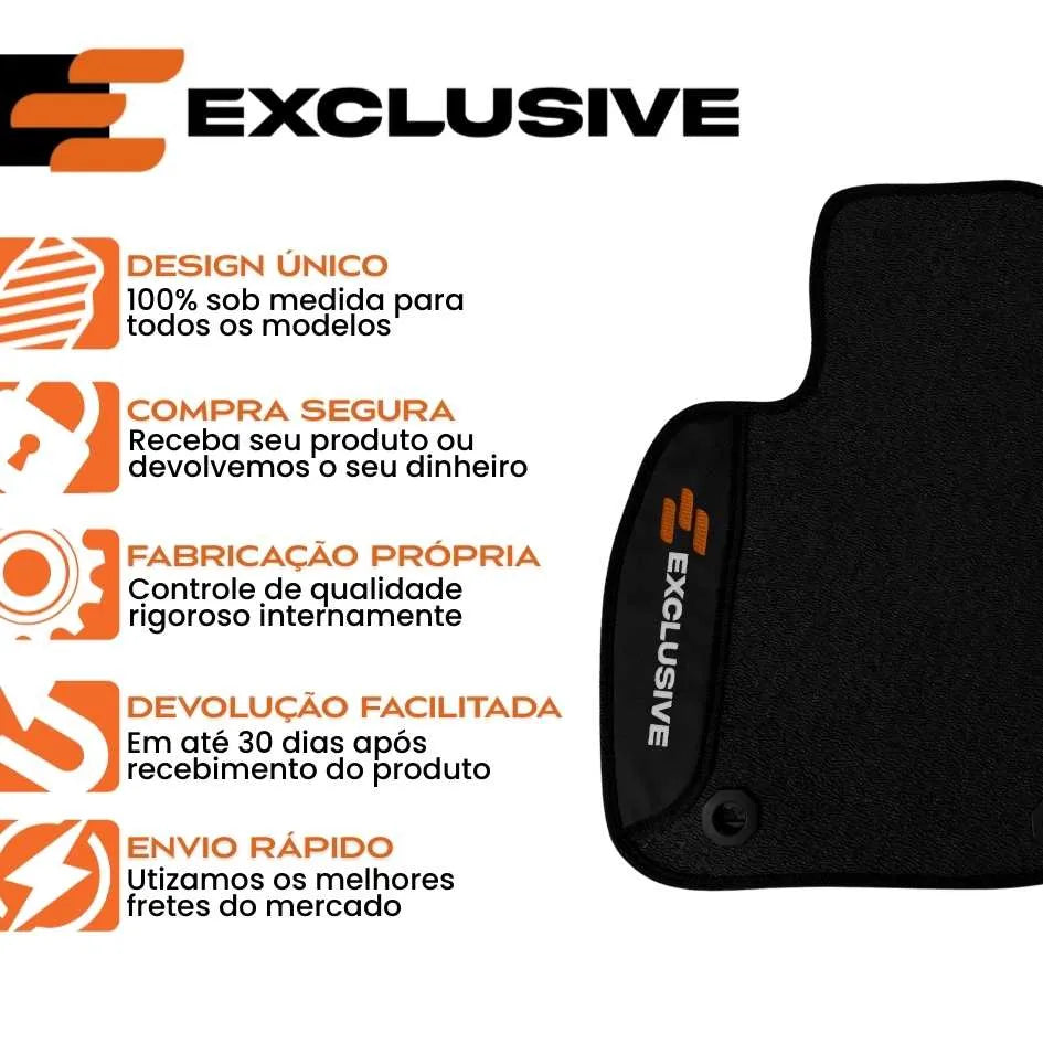 TAPETE BORRACHA PREMIUM CIVIC 2007 A 2011 3 PEÇAS